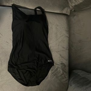 Black Sporti Plus size - conservative one piece swim suit